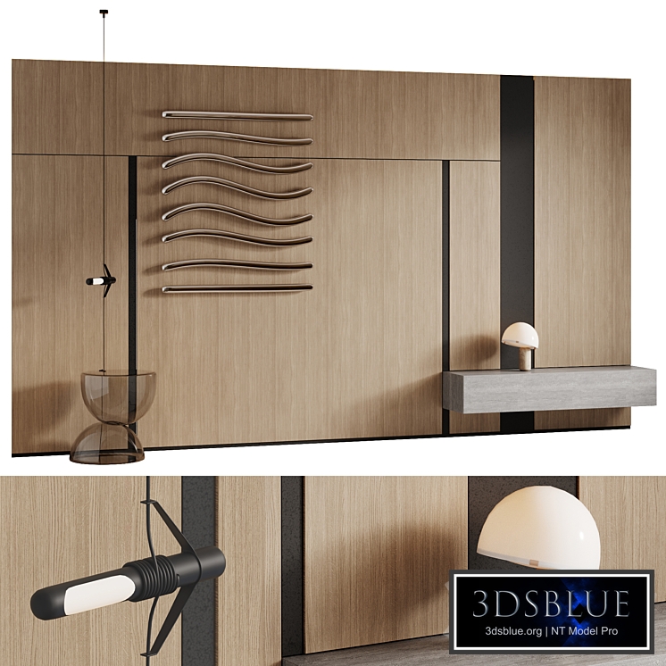 Wall composition. Headboard set