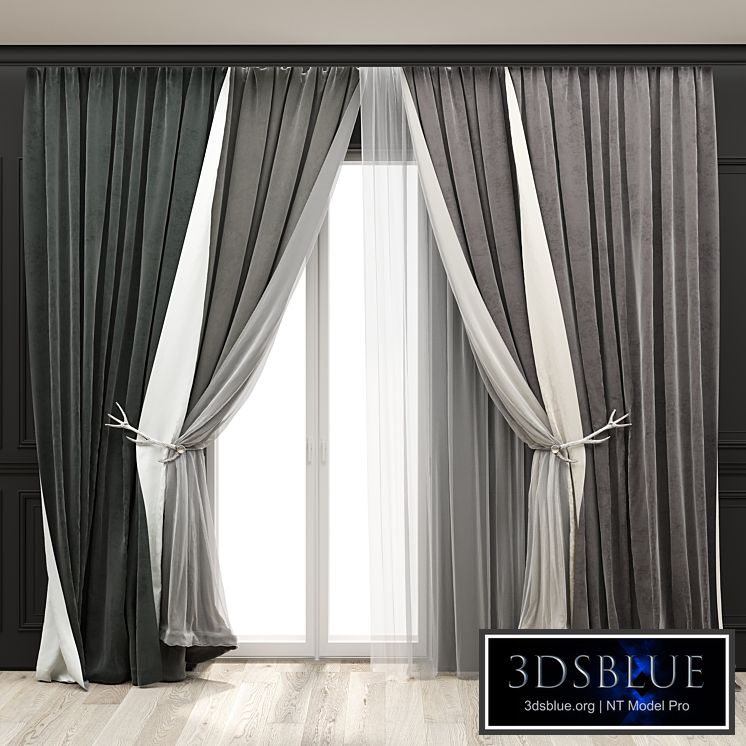 Curtains with moldings 524C