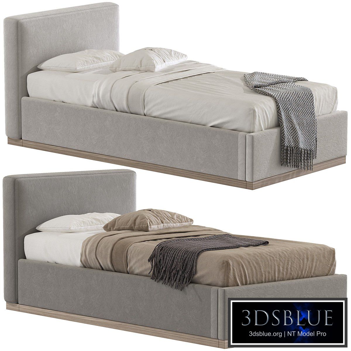 Dawn Kids' Bed, Indigo Linen 391