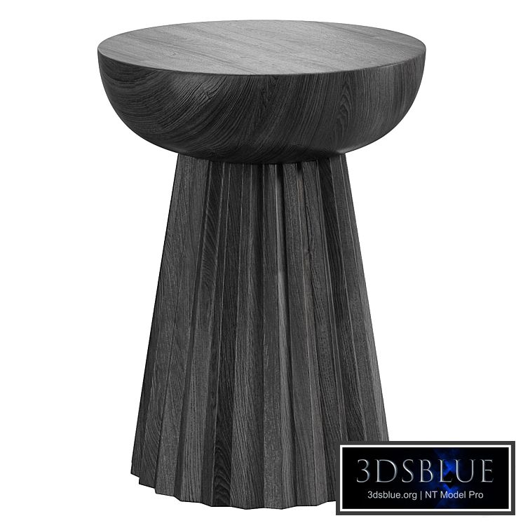 PLISSE WOOD SIDE TABLE by Vicaldesign