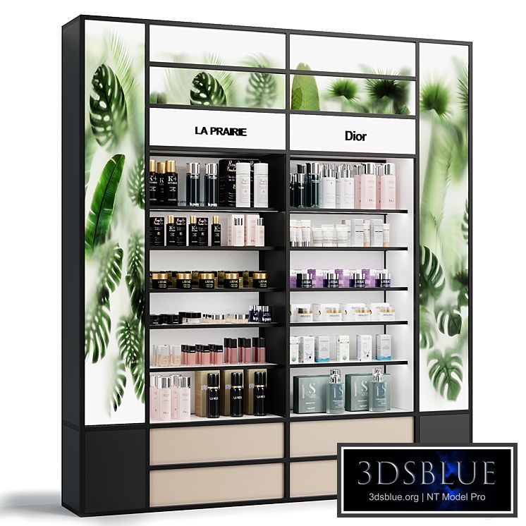 Rack for a cosmetics store