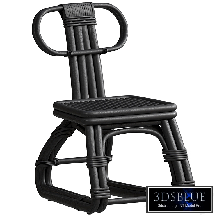 Urbana Dining Chair Black Rattan