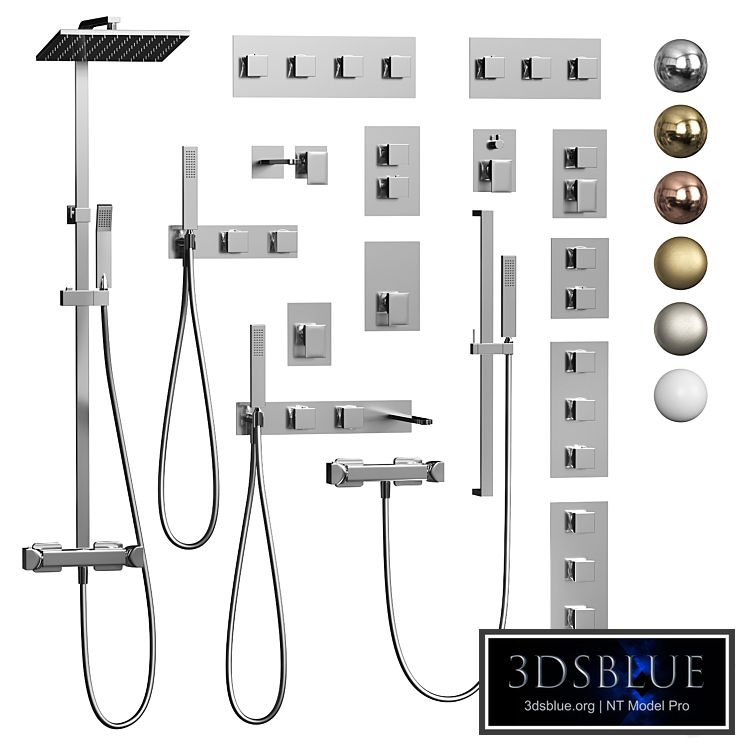 Wall mounted faucet set Cisal HI-RISE