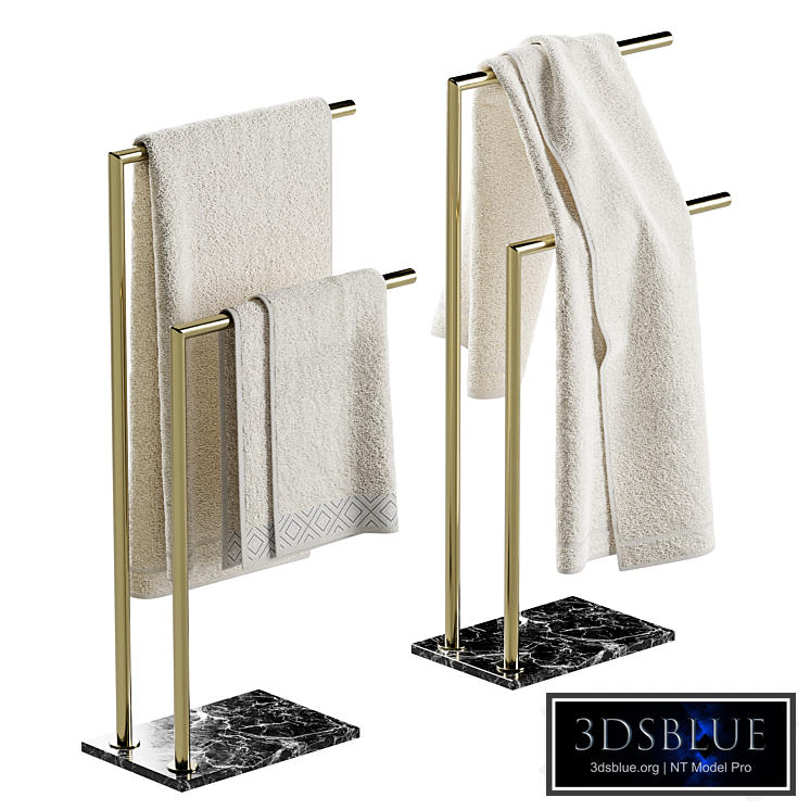 Towel holder on marble