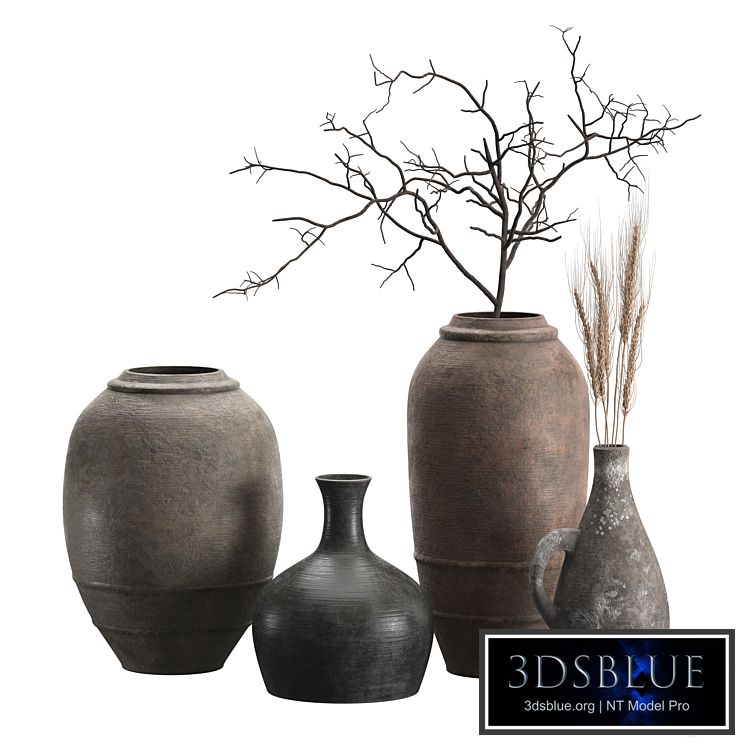 Artisan Rustic Vases set 2