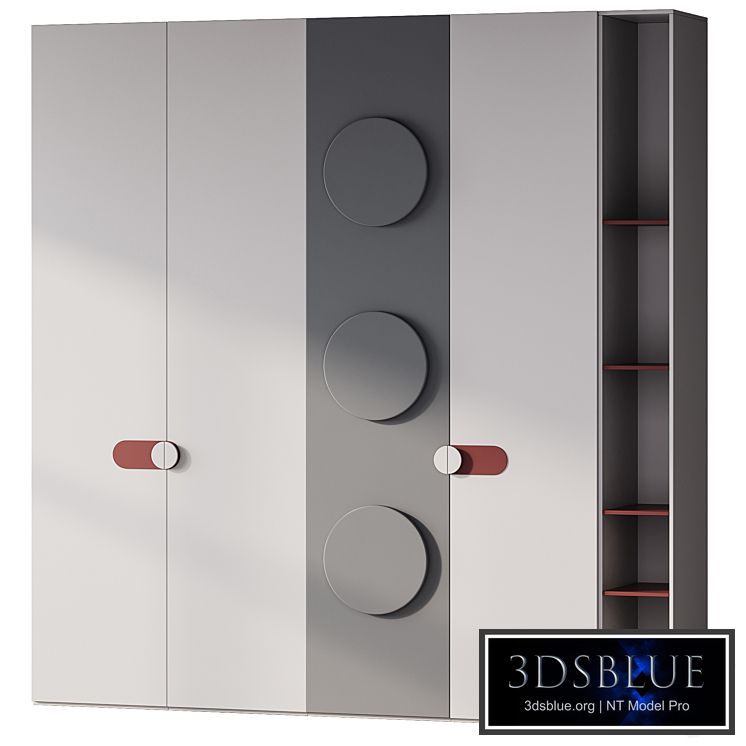 91 Wardrobe Composition with shelves