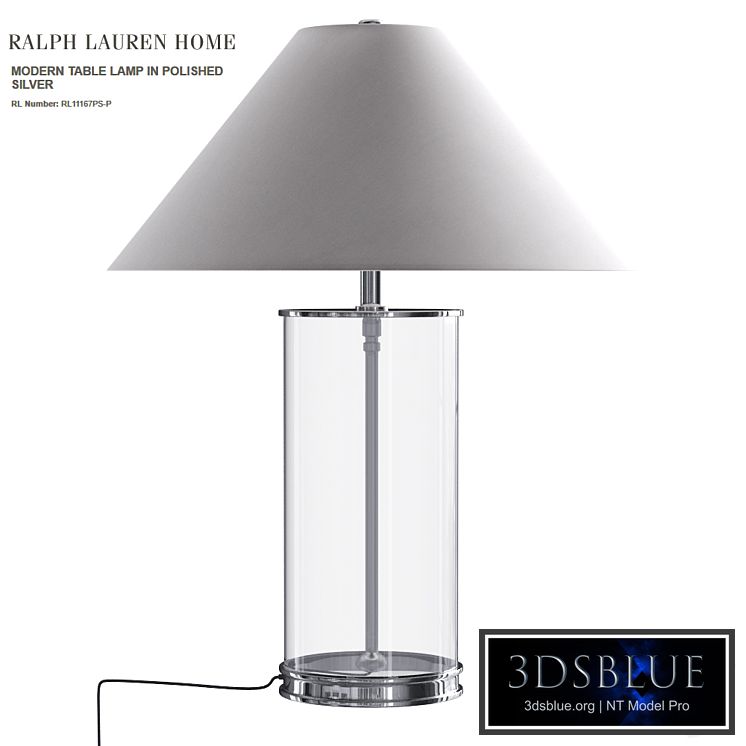 Ralph Lauren MODERN TABLE LAMP IN POLISHED SILVER