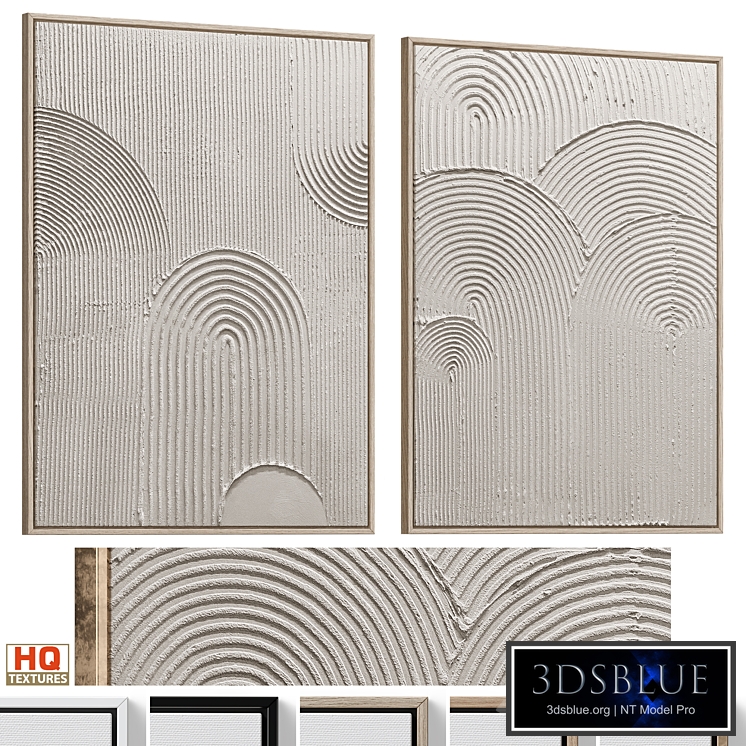 Wabi-Sabi Relief Plaster Wall Art C-975