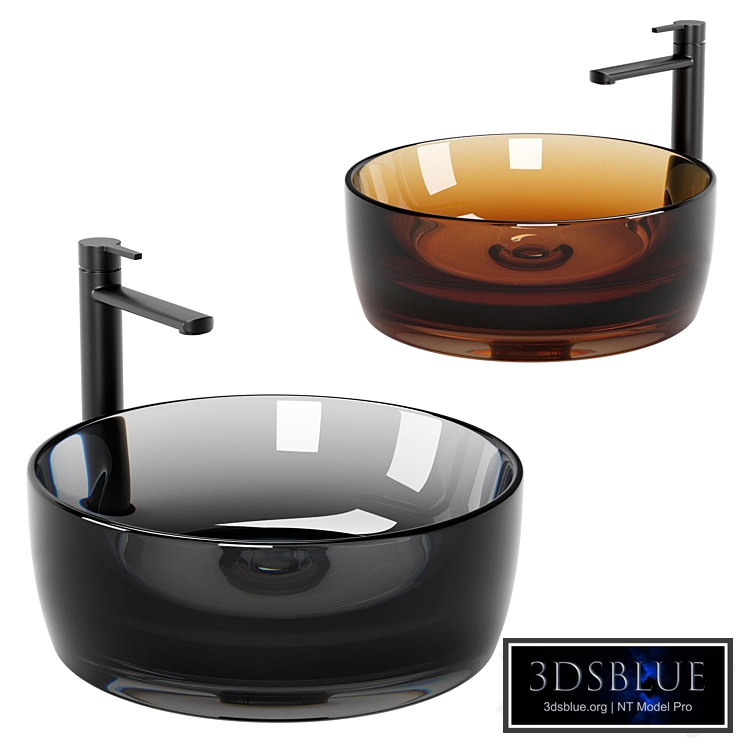 Sink ABBER Kristall AT2804 ONIX/OPAL