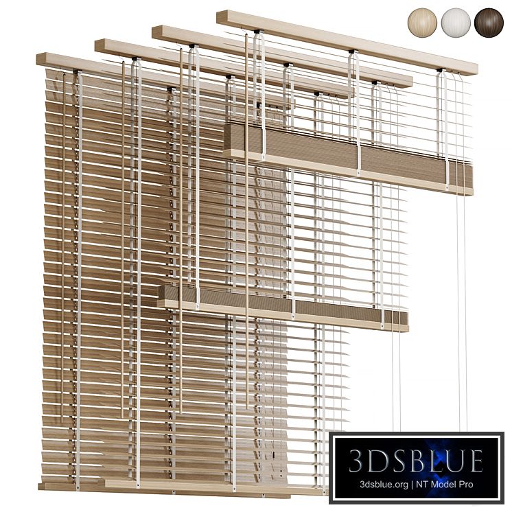 Wooden blinds 02, Folding wooden blinds