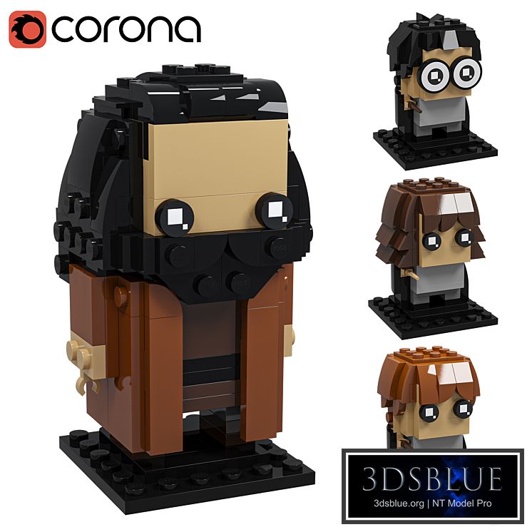 Lego Hagrid Garri Germiona Ron