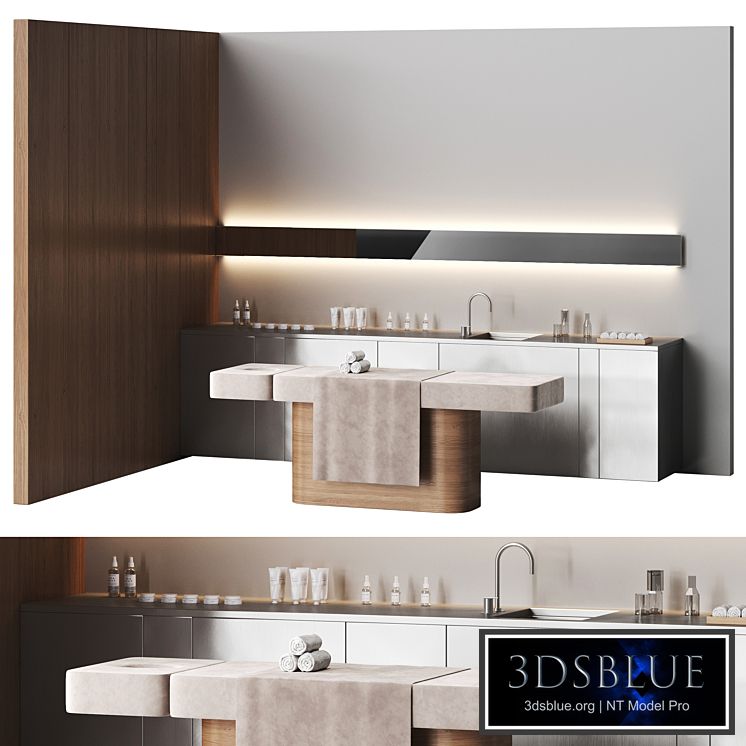 Modern spa with massage couch