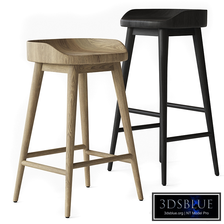 RH 1950S DANISH BAR & COUNTER STOOL