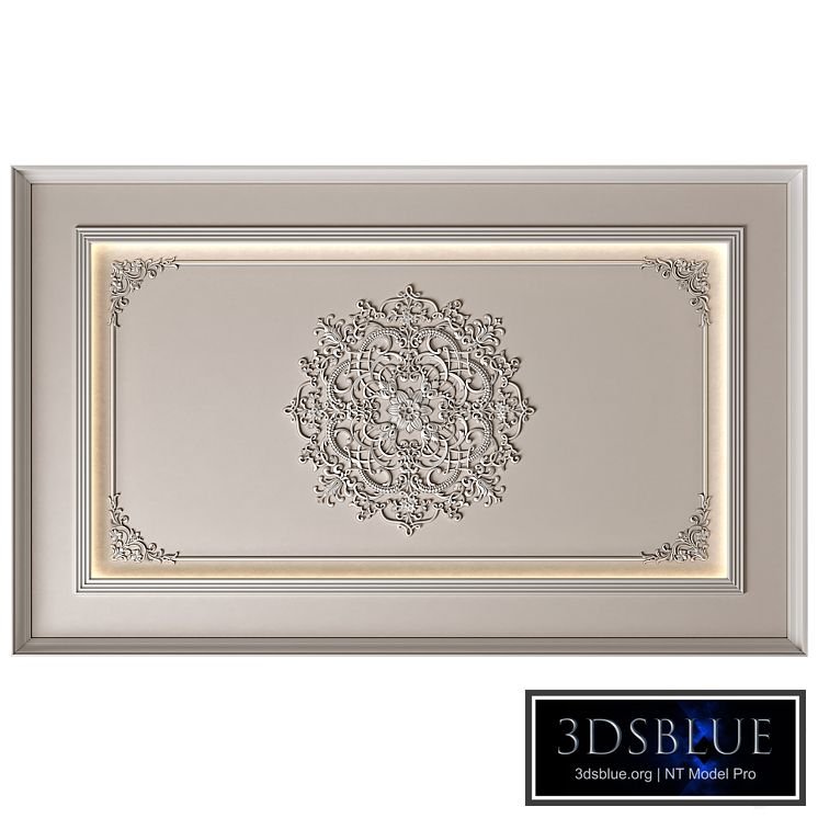 Illuminated ceiling in classic style 004