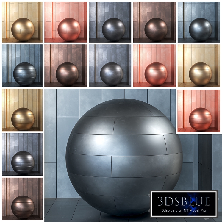 15 in 1 4K Metal Wall Panel Covering Textures & Materials - Seamless - Vol 1