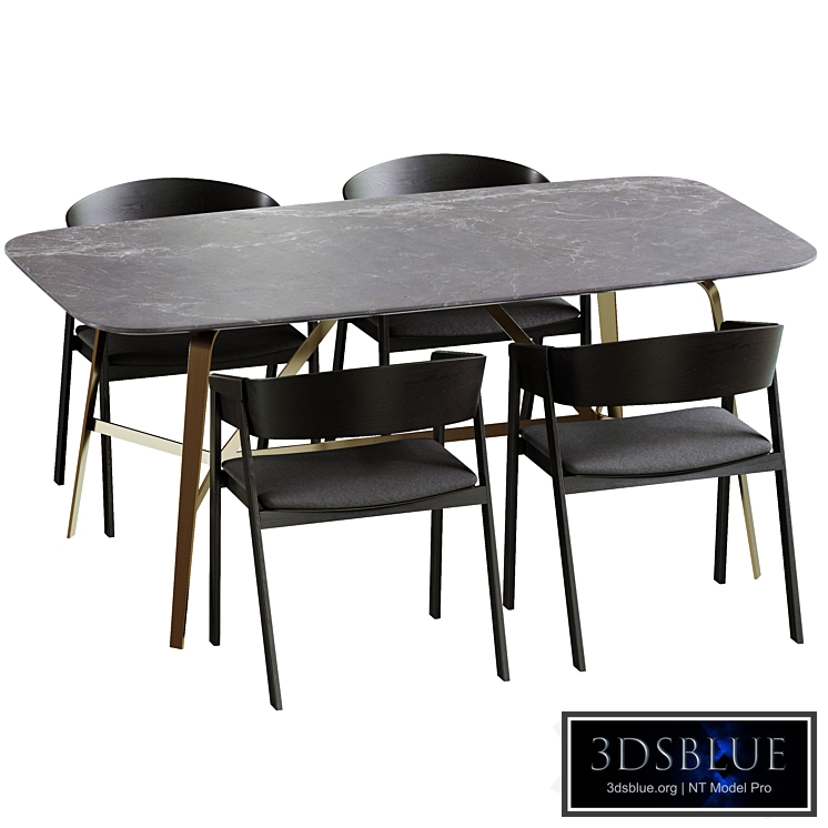 Dining table Dark chair Dellin STD