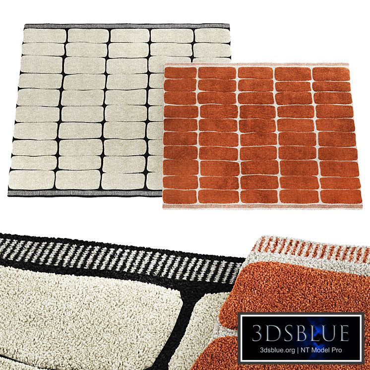 Carpet with a graphic three-dimensional pattern