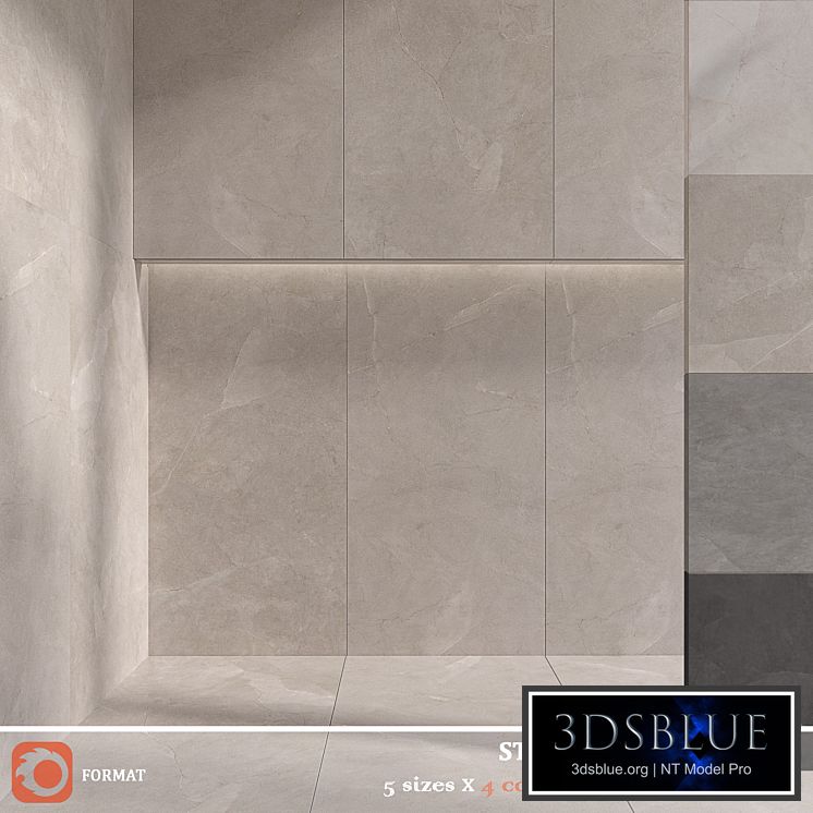 Desvres Ariana STORM white sand gray mud