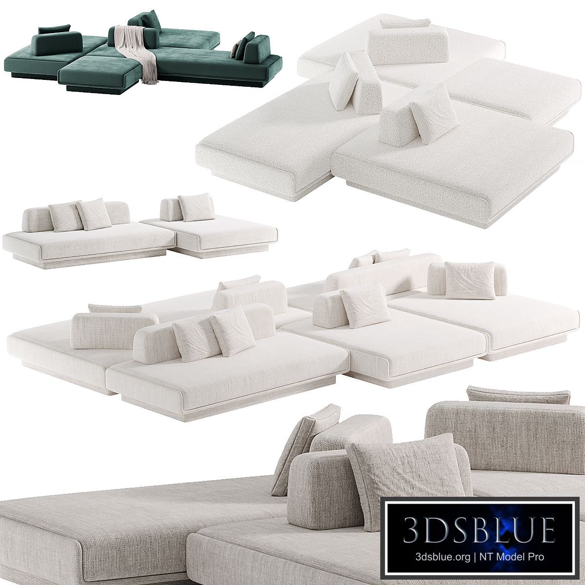 LILAS MOSAÏQUE Modular Sofa By Gallotti&Radice
