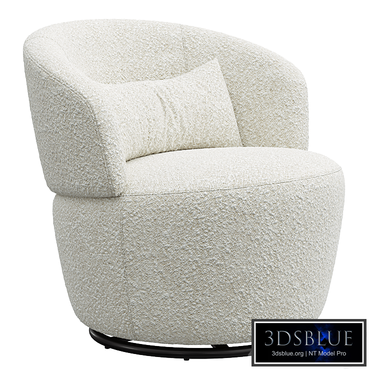 Amber Bouclé Swivel Chair