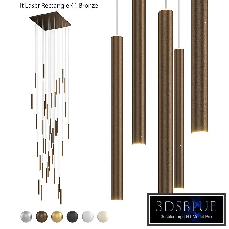 Pendant lamp IT-Laser-rectangle-41-bronze