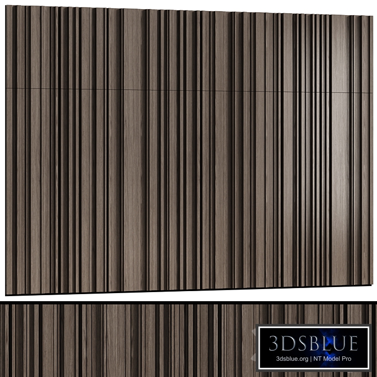 Oak wall panels "Lines" in a modern minimalist style
