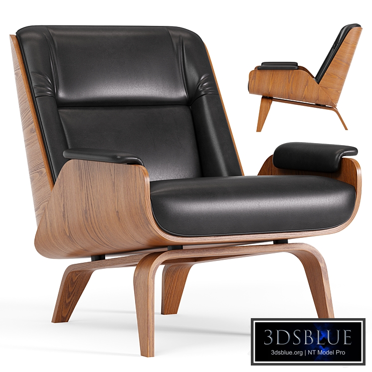 Paulo Bent Ply Leather Chair