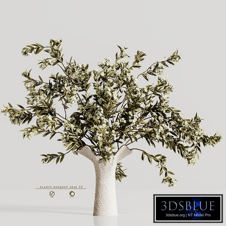 plants bouquet vase 35