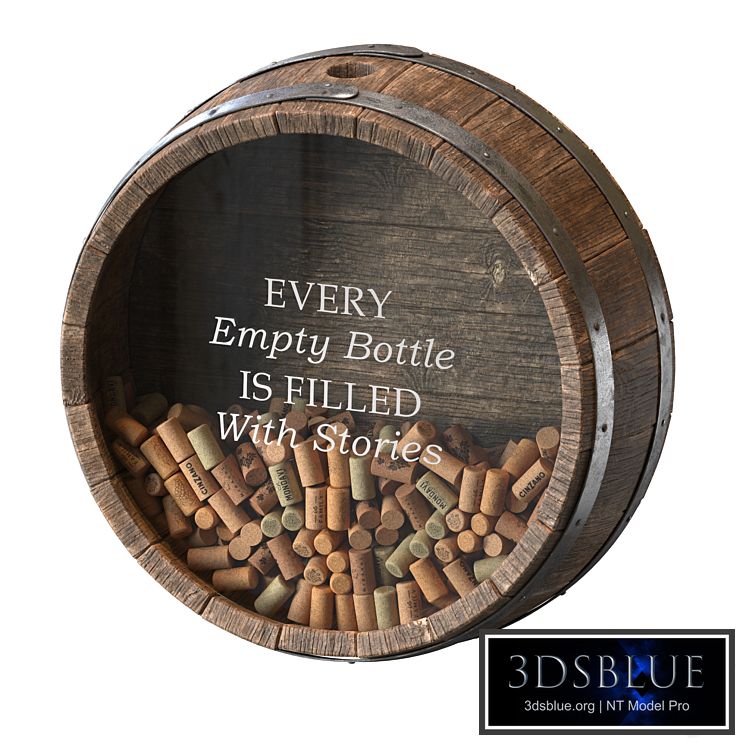 Wall decorative wine barrel