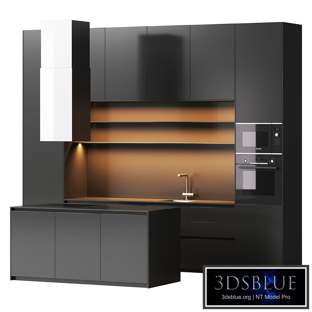 Black minimalist kitchen