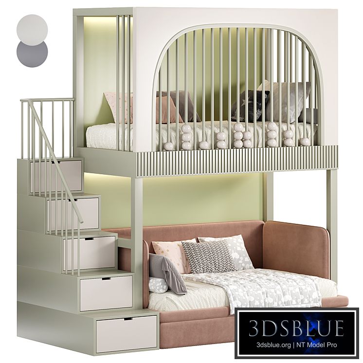 Designer two-level bed Kids room 09