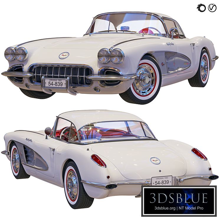 Chevrolet Corvette Coupe 1960 with a roof