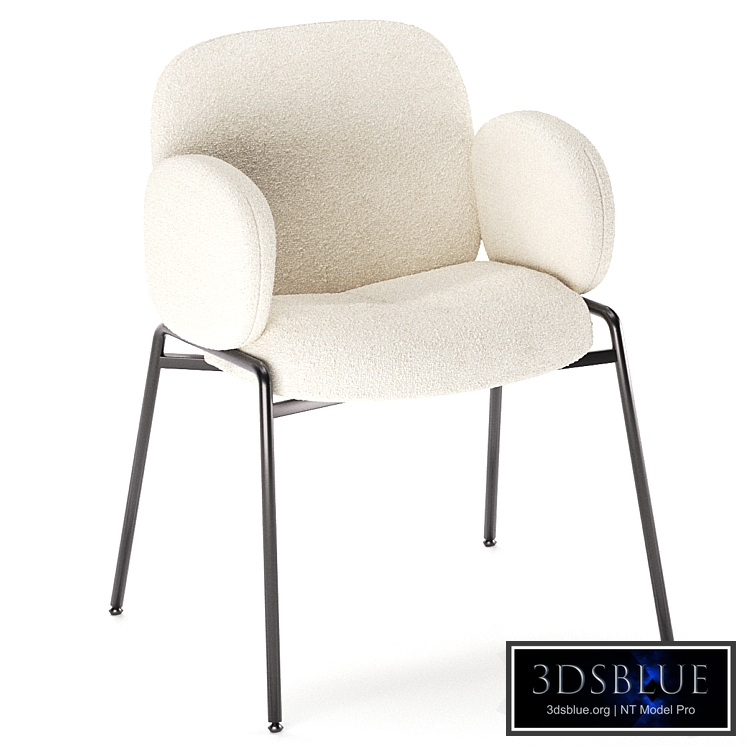 Chair with metal frame Kalipso white