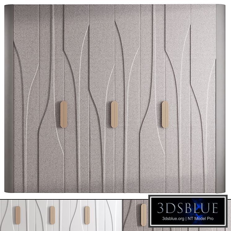 Wardrobe with abstract panel in 2 OPTIONS