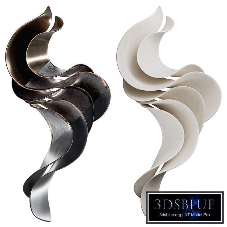 Wall sculpture Abstract Wave Vasso Fragkou 06