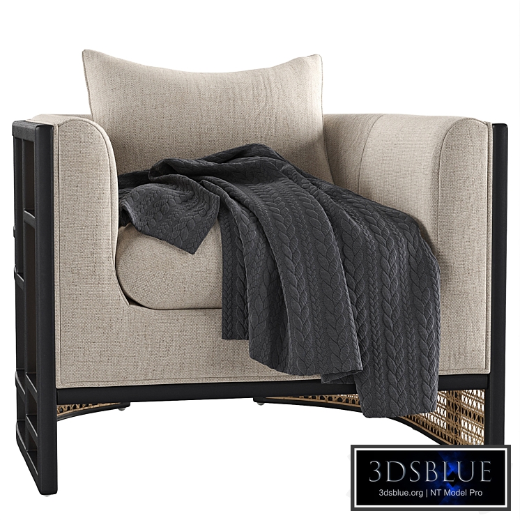 Upholstered Grid Back Chair