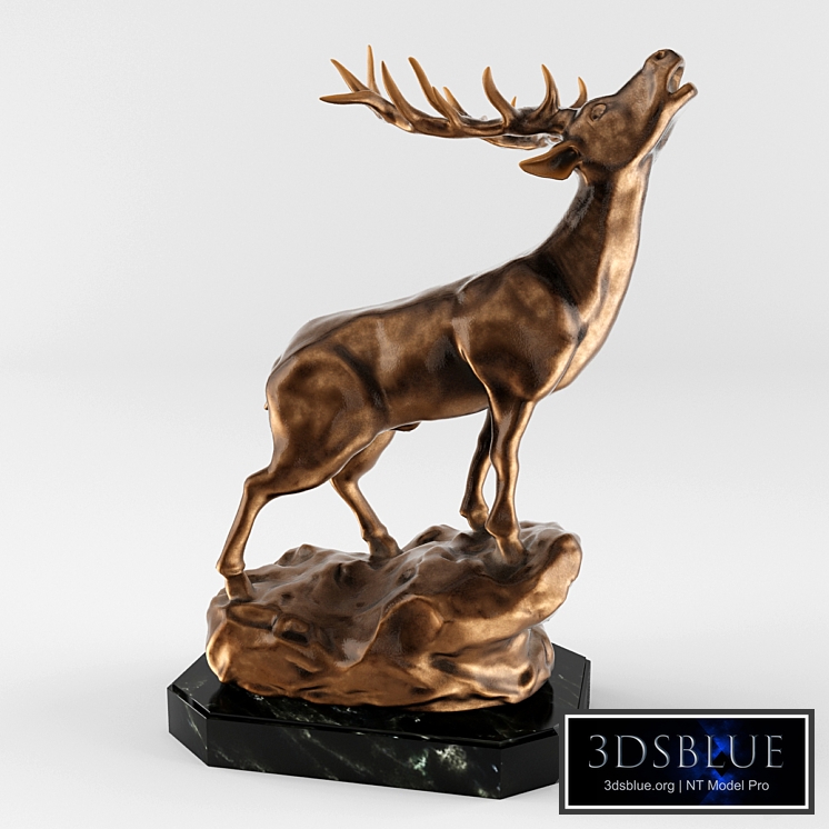 A bronze statue of the Deer