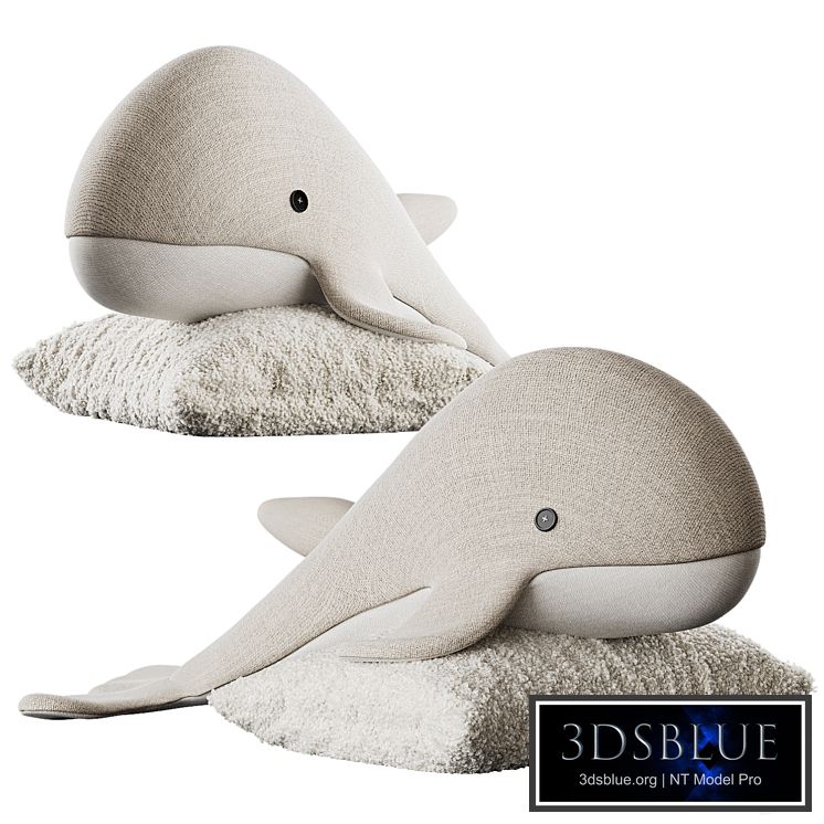 Cute plush whale