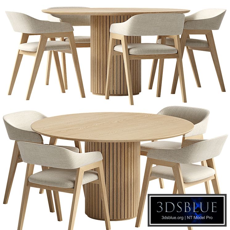 Chelsea chair cream fabric and Palais Royal dining table