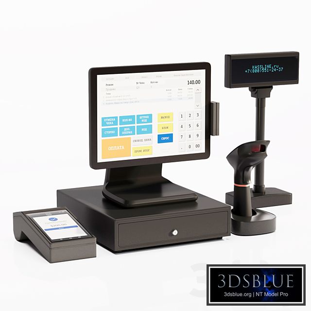 Cash desk, payment terminal, acquiring terminal