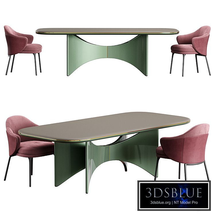 Minotti angie dining Chair Turri Blues Table