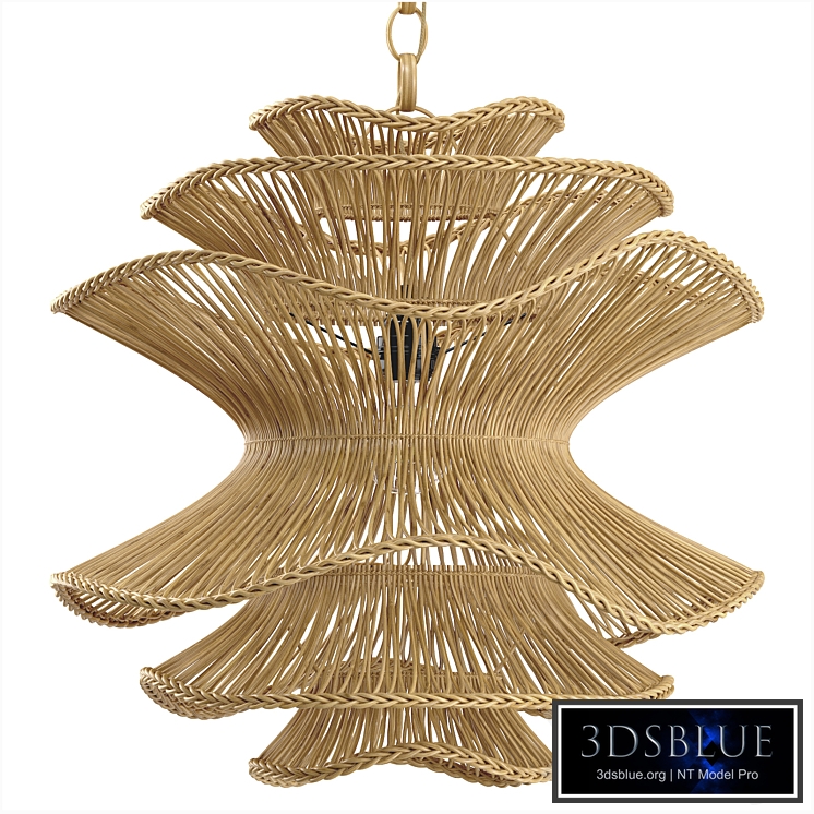 Made Goods Bamboo wicker Alondra Chandelier