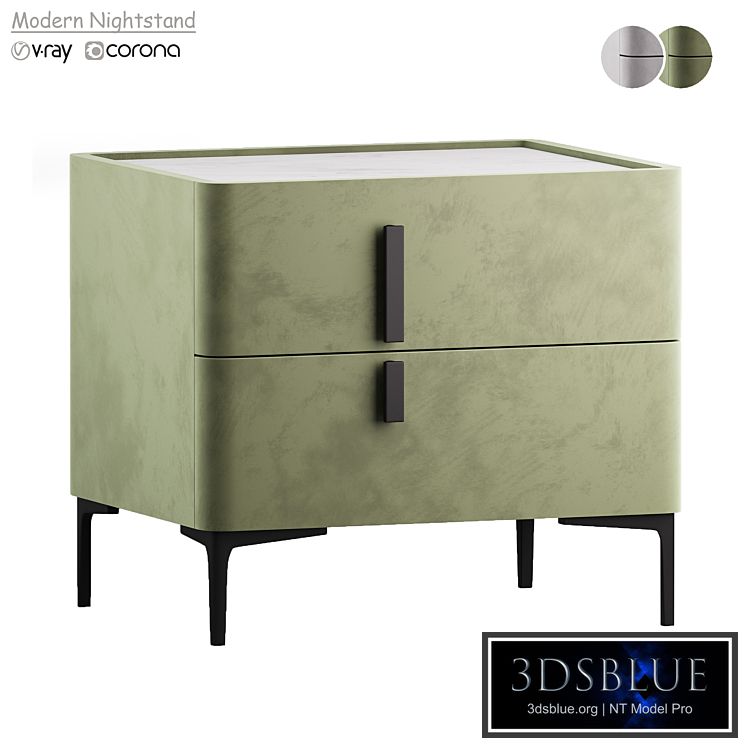 Modern Nightstand with Drawers
