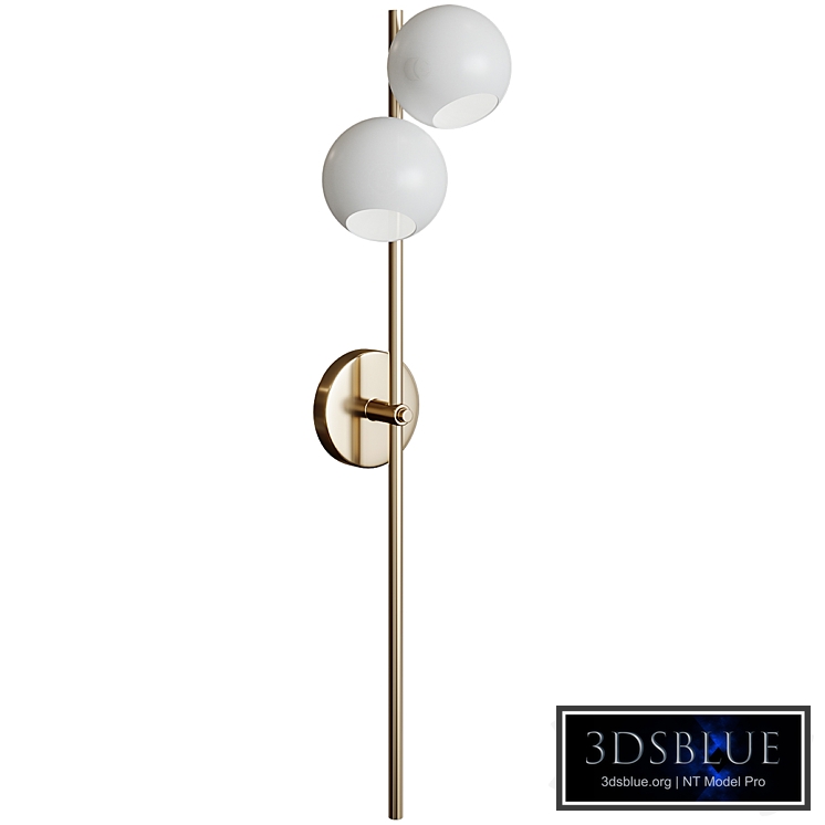 Staggered Glass 2-Light Plug-In Sconce Wall Lamp