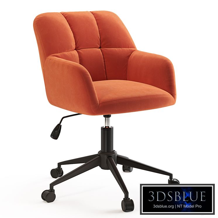 Office chair Elnor Velvet Orange