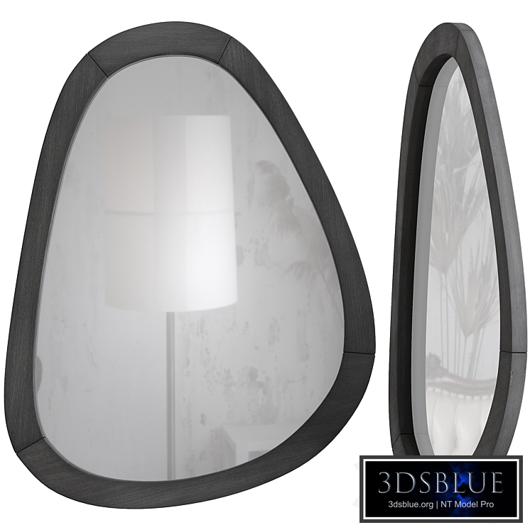 La Redoute, Organically shaped mirror in solid Elnora teak