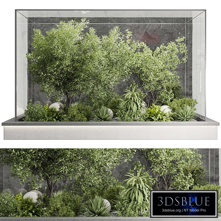 Plants Behind Galss 04 - indoor garden set 400 vray