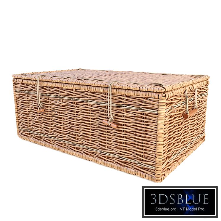 wicker basket with rope handles