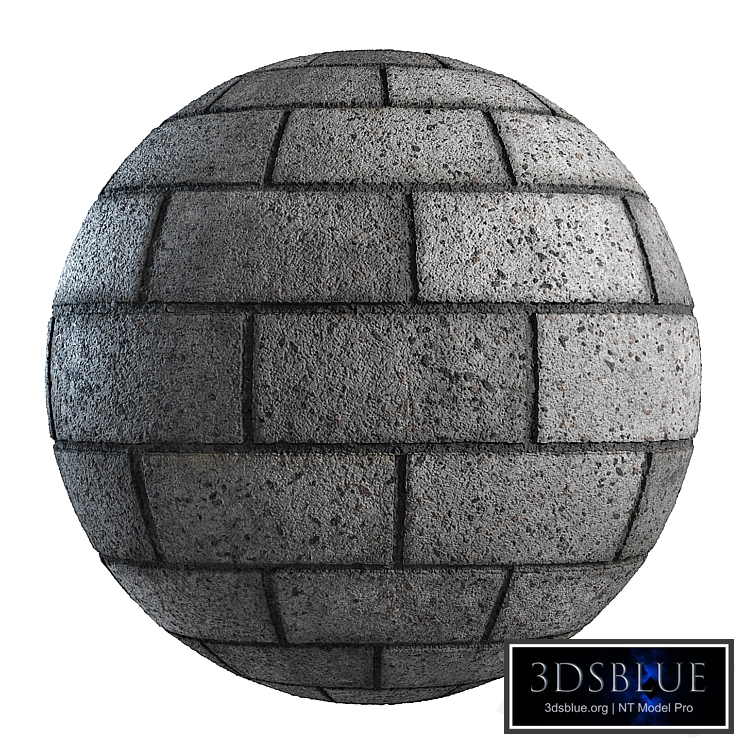 Expanded clay concrete block PBR 4k