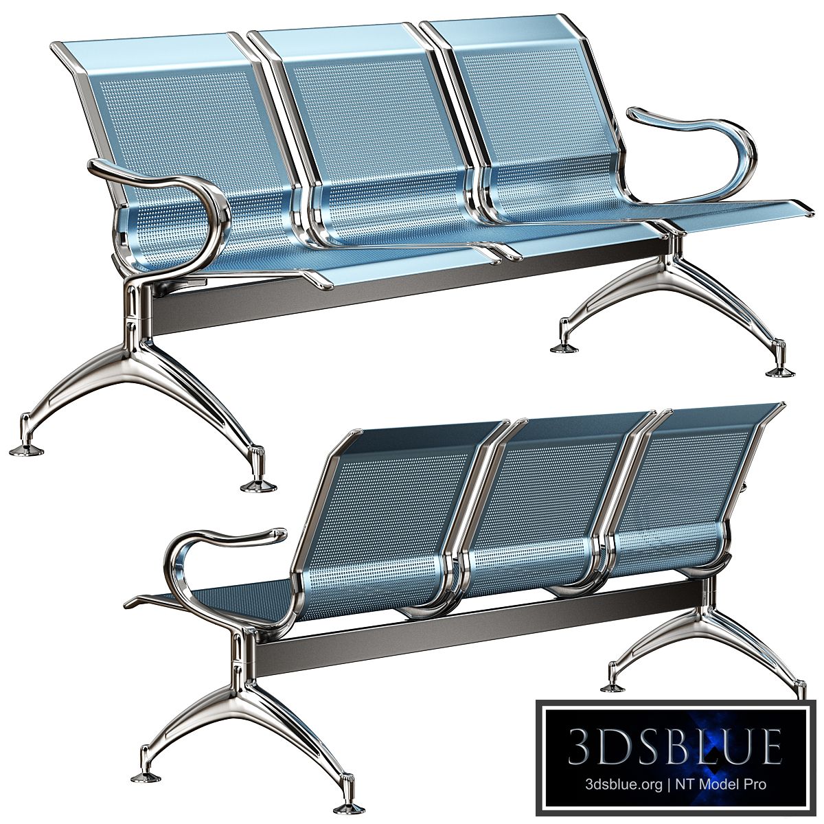 oshujian waiting iron bench chair SJ-8888